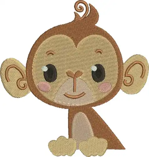 Monkey Embroidery Design Editor’s Pick