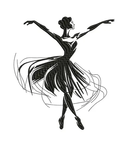 Brand New Ballet Dancer Embroidery Design