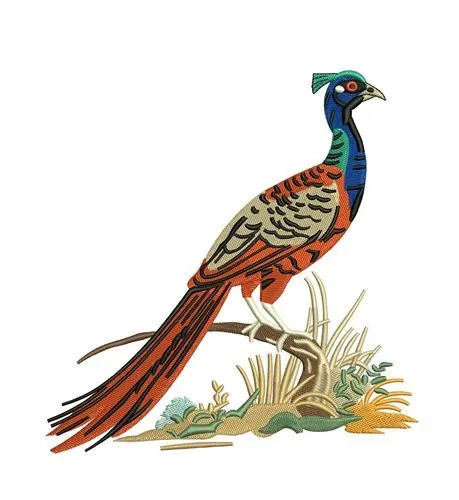 Time-Limited Pheasant Embroidery Design