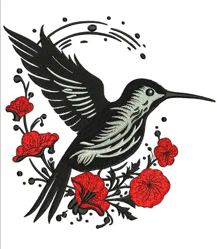 New Arrival Hummingbird Embroidery Design