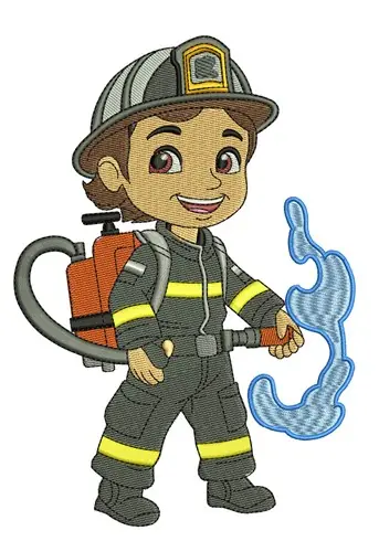 Fireman Embroidery Design Hassle-Free Returns
