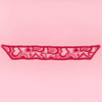 Worldwide Shipping FSL Hearts Ribbon Embroidery Design