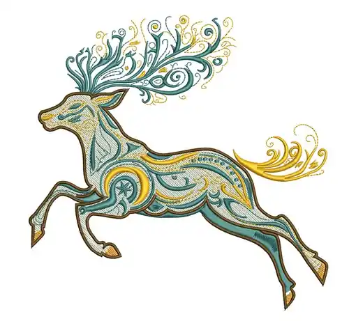 Elegant Deer Embroidery Design Grab Now
