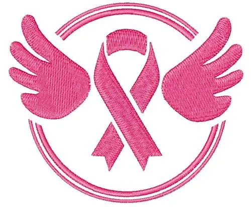 Awareness Ribbon & Wings Embroidery Design Low Price