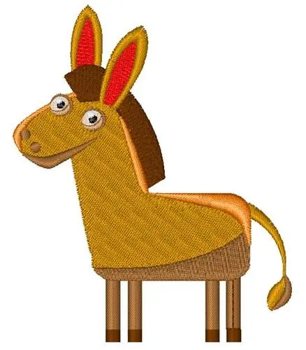 Cartoon Horse Embroidery Design Fast Shipping