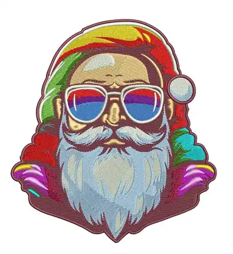 Exclusive Rainbow Santa Embroidery Design