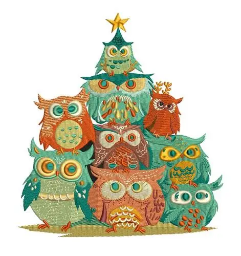 Owl Tree Embroidery Design Super Sale