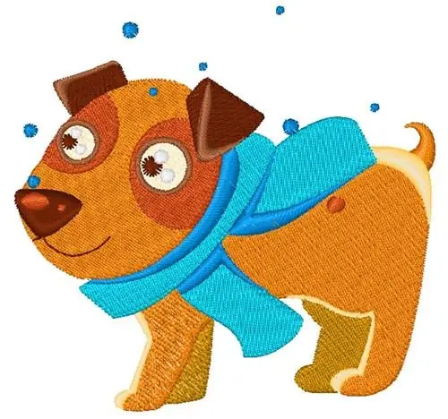 Winter Puppy Embroidery Design Shop Now