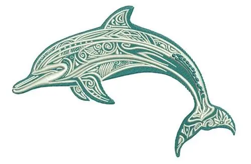 Dolphin Embroidery Design Fast Shipping