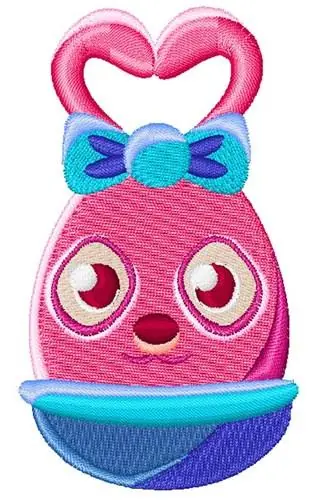 Affordable Pink Kawaii Easter Bunny Embroidery Design