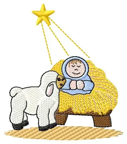 Luxury Baby Jesus Embroidery Design