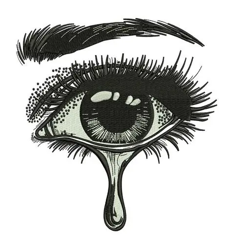 Tearful Gaze Embroidery Design Hot Deal