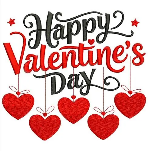 Affordable Valentine's Day Embroidery Design