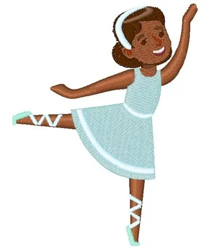Fast Shipping Ballet Girl Embroidery Design