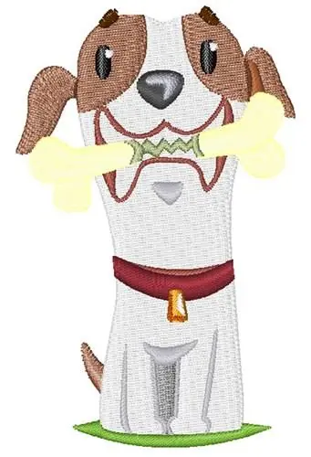 Factory Price Puppy & Bone Embroidery Design