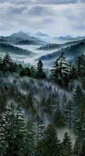 Order Now Misty Mountain Pines Panel 24" Multi Timeless Treasures Cotton Fabric TT-PANEL-CD3527-MULTI