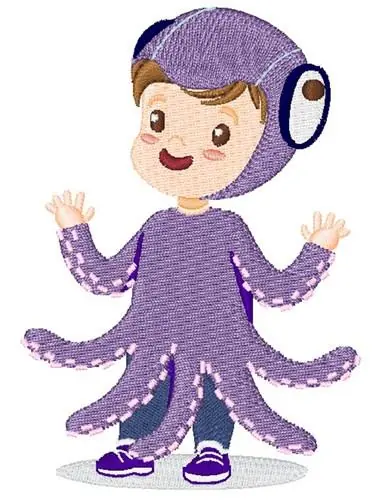 Trending Octopus Halloween Costume Embroidery Design