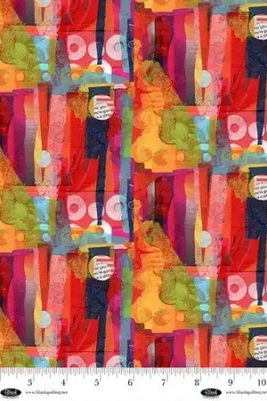 Flash Sale Spread The Word Abstract Shapes Red Kathryn Kramer Waters Blank Quilting Cotton Fabric BQ-4204-88