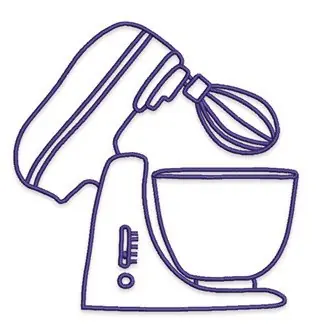 Mega Sale Mixer Outline Embroidery Design