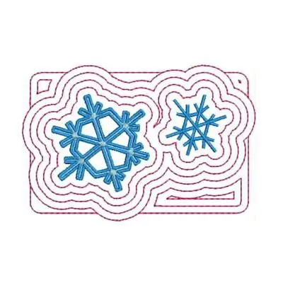 Super Sale Snowflake Outlined Embroidery Design