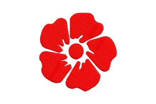 One Day Deal Red Bloom Embroidery Design