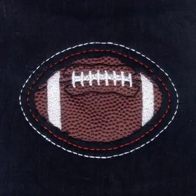 Football Cutout Embroidery Design Crafted