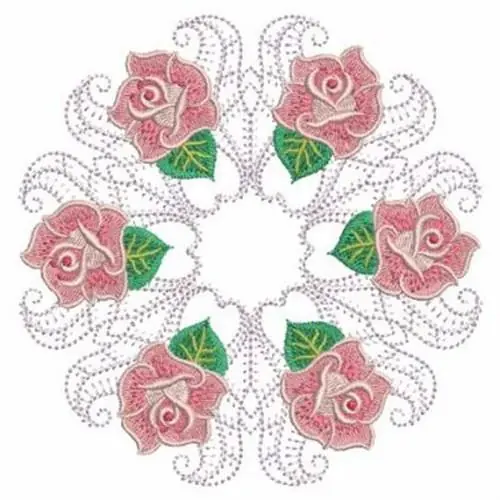 Rose Wreath Quilt Block Embroidery Design Buy Direct