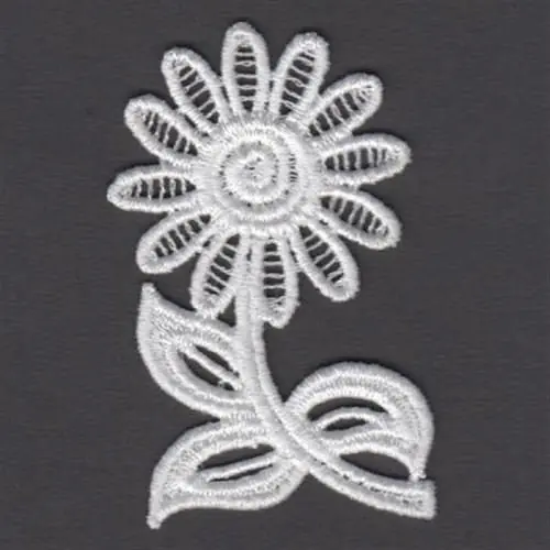 FSL White Mum Embroidery Design Sale