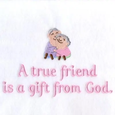 A True Friend Embroidery Design Fan Favorite