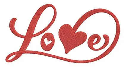 Premium Love Embroidery Design