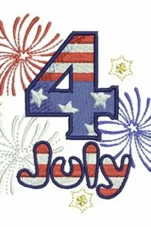 Buy Direct 4th of July Embroidery Design