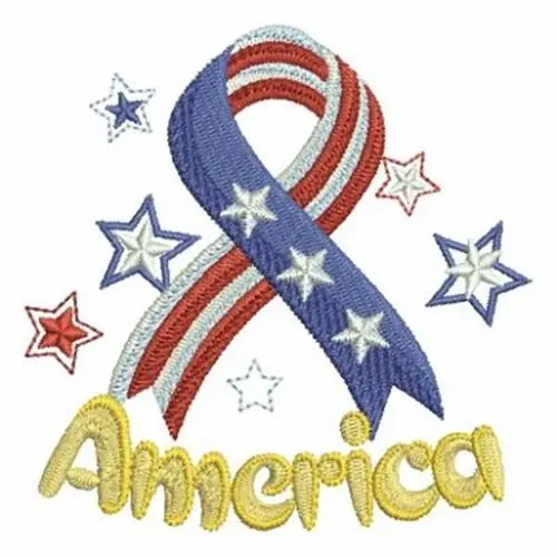 Hot Deal America Ribbon Embroidery Design