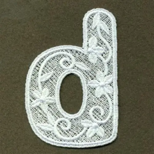 FSL Floral Alphabet d Embroidery Design Exclusive