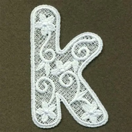 FSL Floral Alphabet k Embroidery Design Get Yours