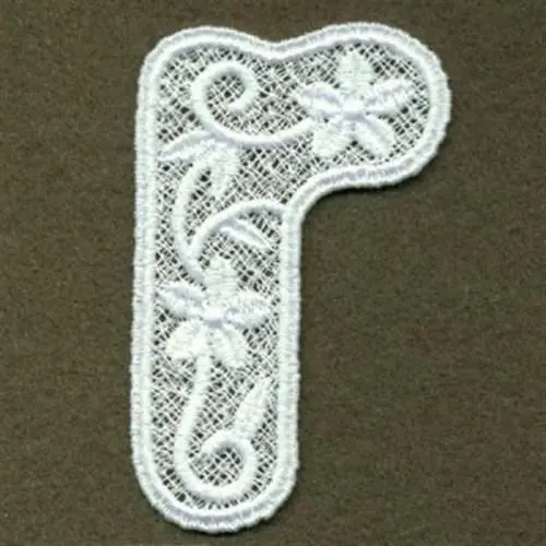 FSL Floral Alphabet r Embroidery Design Luxury