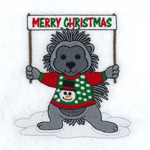 Shop Now Christmas Porcupine Embroidery Design