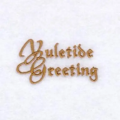 Yuletide Greeting Embroidery Design One Day Deal