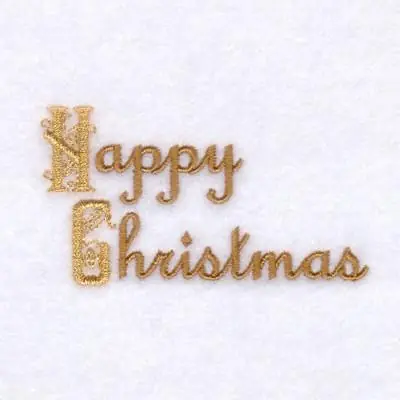 Happy Christmas Embroidery Design Price Drop