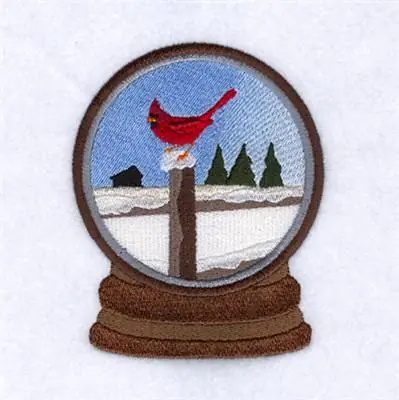 Big Sale Cardinal On Fence Globe Embroidery Design