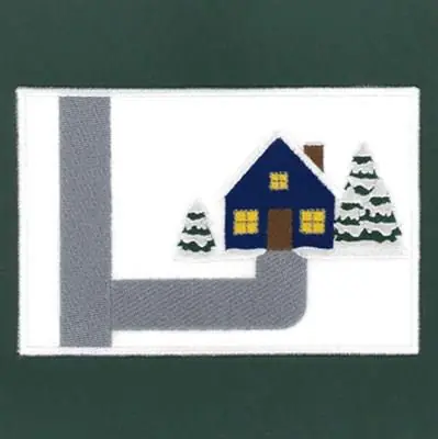Price Cut Christmas House Placemat Embroidery Design