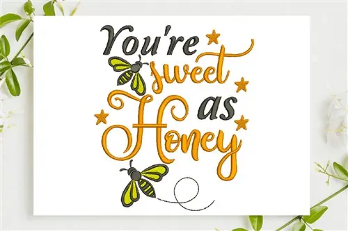 Sweet As Honey Embroidery Design Fan Favorite
