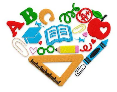 Certified Teacher Heart Embroidery Design