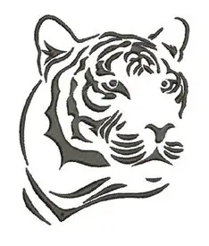 Buy Online Tiger Head Embroidery Design