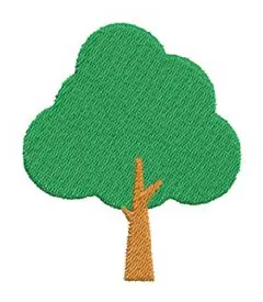 Green Tree Embroidery Design Professional Grade