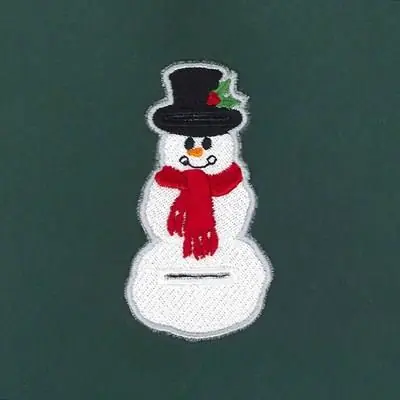 Genuine Snowman Utensil Holder Embroidery Design