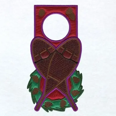 Hot Picks Snowshoe Door Hanger Embroidery Design