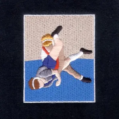 Latest Wrestling Sports Card Embroidery Design