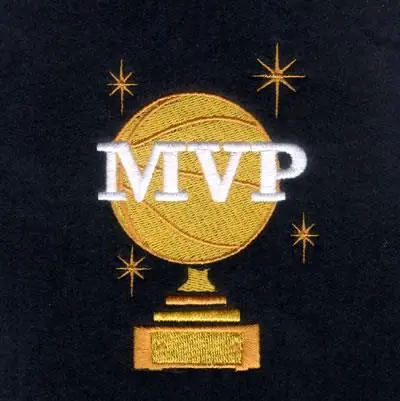 Basketball MVP Trophy Embroidery Design Limited Edition