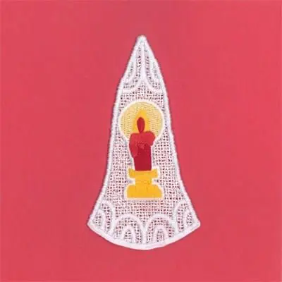 Popular FSL Candle Ornament Embroidery Design