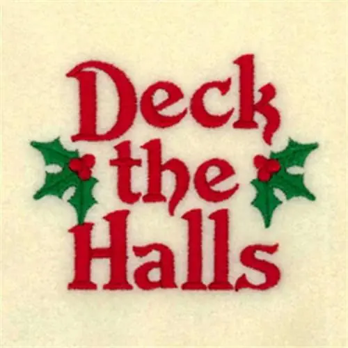 Weekend Sale Deck the Halls Ornament Embroidery Design